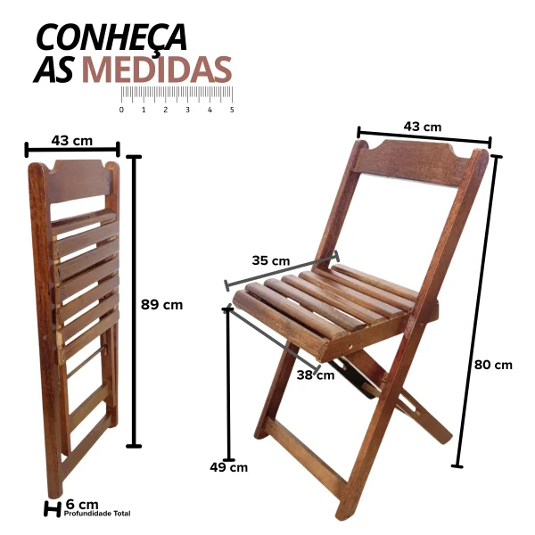 Conjunto Mesa de MDF 120x70 com 6 Cadeiras Dobráveis